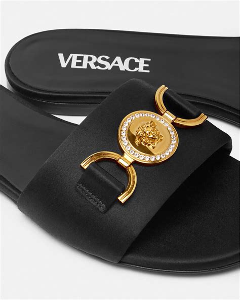 versace medusa sandals|versace medusa flats sandals women.